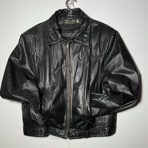 Jean Pierre Vintage Black Genuine leather jacket44
